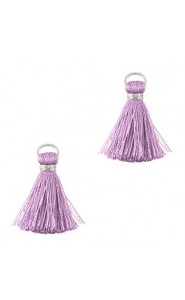 Mini Quaste 2cm - Silver-sheer lilac